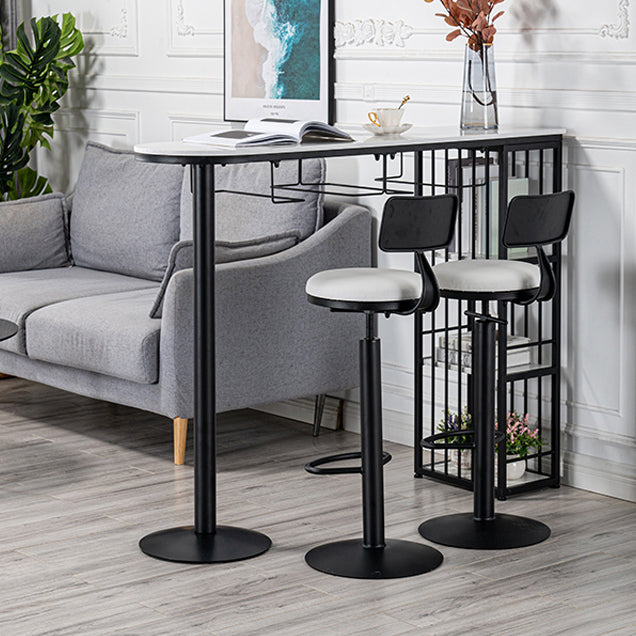 Modern Bar Table Artificial Marble Top 42-inch Height Pub Table for Dining Room Clearhalo 'Bar Furniture' 'Bar Tables' 'bar_tables' 'furn' 'furn_bar_tables' 'Furniture' 'furniture_bar_tables' 'Kitchen & Dining Furniture' 4852470