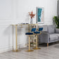 Modern Bar Table Artificial Marble Top 42-inch Height Pub Table for Dining Room Clearhalo 'Bar Furniture' 'Bar Tables' 'bar_tables' 'furn' 'furn_bar_tables' 'Furniture' 'furniture_bar_tables' 'Kitchen & Dining Furniture' 4852473