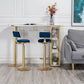 Modern Bar Table Artificial Marble Top 42-inch Height Pub Table for Dining Room Clearhalo 'Bar Furniture' 'Bar Tables' 'bar_tables' 'furn' 'furn_bar_tables' 'Furniture' 'furniture_bar_tables' 'Kitchen & Dining Furniture' 4852474