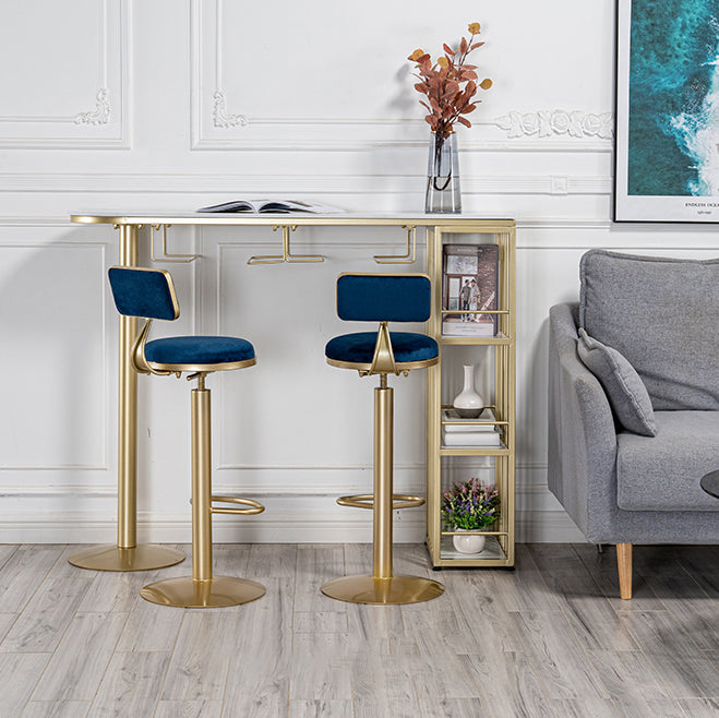 Modern Bar Table Artificial Marble Top 42-inch Height Pub Table for Dining Room Clearhalo 'Bar Furniture' 'Bar Tables' 'bar_tables' 'furn' 'furn_bar_tables' 'Furniture' 'furniture_bar_tables' 'Kitchen & Dining Furniture' 4852474