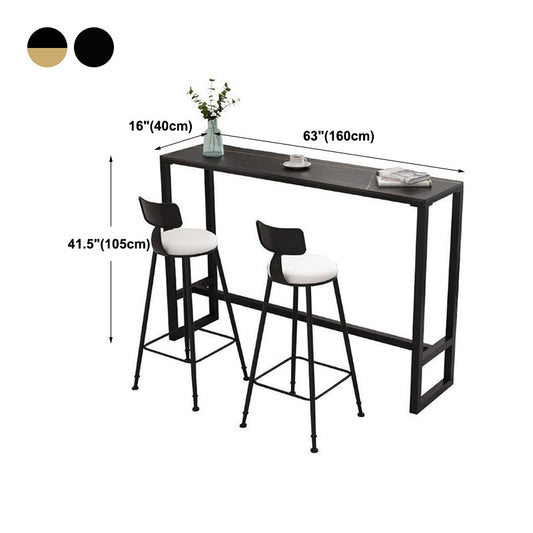 Modern Rectangle Top Counter Table 42-inch Height Table for Dining Room Clearhalo 'Bar Furniture' 'Bar Tables' 'bar_tables' 'furn' 'furn_bar_tables' 'Furniture' 'furniture_bar_tables' 'Kitchen & Dining Furniture' 4852492