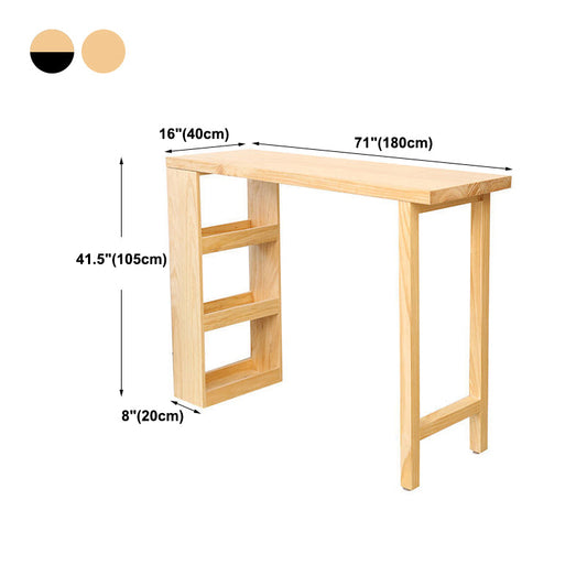 Rectangle Wood Top Counter Table 42-inch Height Modern Bar Table Clearhalo 'Bar Furniture' 'Bar Tables' 'bar_tables' 'furn' 'furn_bar_tables' 'Furniture' 'furniture_bar_tables' 'Kitchen & Dining Furniture' 4852513
