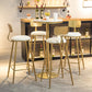 Artificial Marble Bar Table Glam Style Gold Base Bistro Table for Indoor Clearhalo 'Bar Furniture' 'Bar Tables' 'bar_tables' 'Furniture' 'furniture_bar_tables' 'Kitchen & Dining Furniture' 4852517