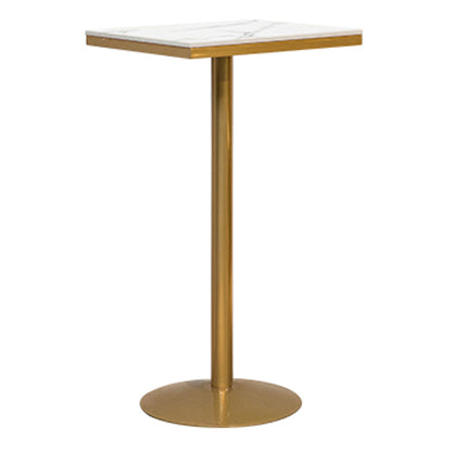 Artificial Marble Bar Table Glam Style Gold Base Bistro Table for Indoor Square Clearhalo 'Bar Furniture' 'Bar Tables' 'bar_tables' 'Furniture' 'furniture_bar_tables' 'Kitchen & Dining Furniture' 4852518