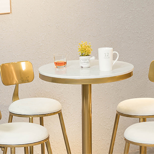 Artificial Marble Bar Table Glam Style Gold Base Bistro Table for Indoor Clearhalo 'Bar Furniture' 'Bar Tables' 'bar_tables' 'Furniture' 'furniture_bar_tables' 'Kitchen & Dining Furniture' 4852520