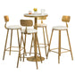 Artificial Marble Bar Table Glam Style Gold Base Bistro Table for Indoor Clearhalo 'Bar Furniture' 'Bar Tables' 'bar_tables' 'Furniture' 'furniture_bar_tables' 'Kitchen & Dining Furniture' 4852522