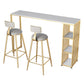 Rectangle Top Counter Table Glam Style 42-inch Height Table for Dining Room Clearhalo 'Bar Furniture' 'Bar Tables' 'bar_tables' 'furn' 'furn_bar_tables' 'Furniture' 'furniture_bar_tables' 'Kitchen & Dining Furniture' 4852535