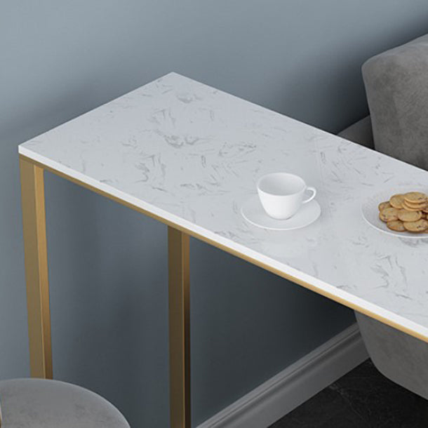 Rectangle Top Counter Table Glam Style 42-inch Height Table for Dining Room Clearhalo 'Bar Furniture' 'Bar Tables' 'bar_tables' 'furn' 'furn_bar_tables' 'Furniture' 'furniture_bar_tables' 'Kitchen & Dining Furniture' 4852536