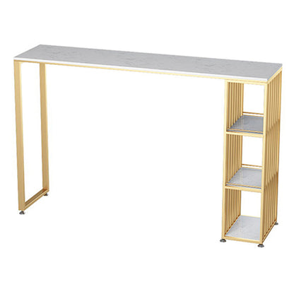 Rectangle Top Counter Table Glam Style 42-inch Height Table for Dining Room White Without Chairs Clearhalo 'Bar Furniture' 'Bar Tables' 'bar_tables' 'furn' 'furn_bar_tables' 'Furniture' 'furniture_bar_tables' 'Kitchen & Dining Furniture' 4852540