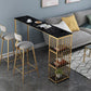 Rectangle Top Counter Table Glam Style 42-inch Height Table for Dining Room Clearhalo 'Bar Furniture' 'Bar Tables' 'bar_tables' 'furn' 'furn_bar_tables' 'Furniture' 'furniture_bar_tables' 'Kitchen & Dining Furniture' 4852541