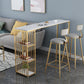 Rectangle Top Counter Table Glam Style 42-inch Height Table for Dining Room Clearhalo 'Bar Furniture' 'Bar Tables' 'bar_tables' 'furn' 'furn_bar_tables' 'Furniture' 'furniture_bar_tables' 'Kitchen & Dining Furniture' 4852544