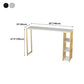 Rectangle Top Counter Table Glam Style 42-inch Height Table for Dining Room Clearhalo 'Bar Furniture' 'Bar Tables' 'bar_tables' 'furn' 'furn_bar_tables' 'Furniture' 'furniture_bar_tables' 'Kitchen & Dining Furniture' 4852547