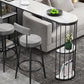 Nordic Style Bar Table Stone Top Metal Base Pub Table with Shelf for Living Room Clearhalo 'Bar Furniture' 'Bar Tables' 'bar_tables' 'furn' 'furn_bar_tables' 'Furniture' 'furniture_bar_tables' 'Kitchen & Dining Furniture' 4852591