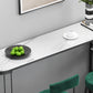 Nordic Style Bar Table Stone Top Metal Base Pub Table with Shelf for Living Room Clearhalo 'Bar Furniture' 'Bar Tables' 'bar_tables' 'furn' 'furn_bar_tables' 'Furniture' 'furniture_bar_tables' 'Kitchen & Dining Furniture' 4852593