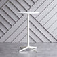 Industrial Aluminium Bar Dining Table Round Indoor Bistro Table with Engineered Wood Top White Clearhalo 'Bar Furniture' 'Bar Tables' 'bar_tables' 'Furniture' 'furniture_bar_tables' 'Kitchen & Dining Furniture' 4852601