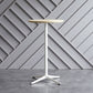 Industrial Aluminium Bar Dining Table Round Indoor Bistro Table with Engineered Wood Top Natural Clearhalo 'Bar Furniture' 'Bar Tables' 'bar_tables' 'Furniture' 'furniture_bar_tables' 'Kitchen & Dining Furniture' 4852603