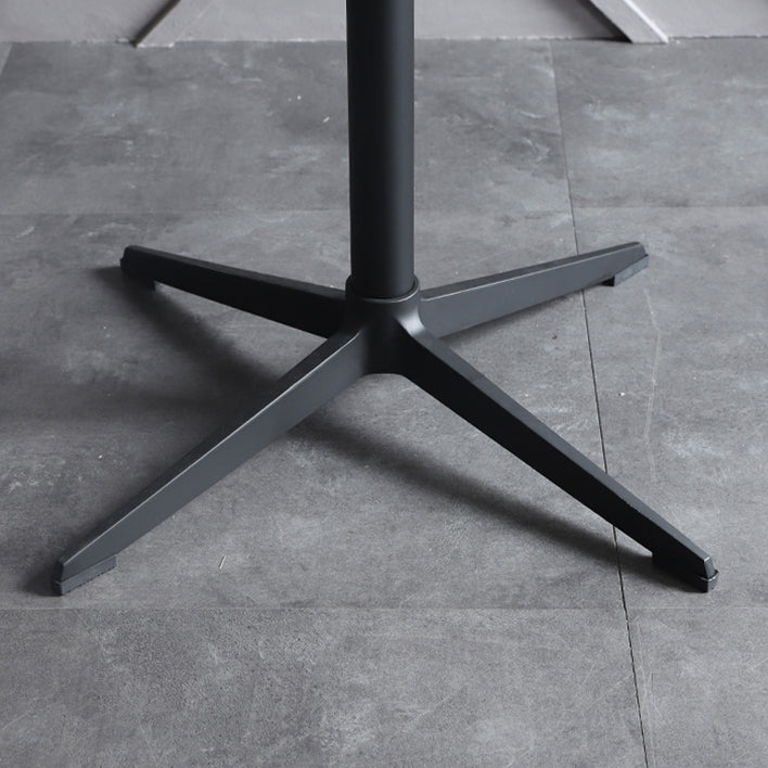Industrial Aluminium Bar Dining Table Round Indoor Bistro Table with Engineered Wood Top Clearhalo 'Bar Furniture' 'Bar Tables' 'bar_tables' 'Furniture' 'furniture_bar_tables' 'Kitchen & Dining Furniture' 4852607