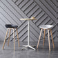 Industrial Aluminium Bar Dining Table Round Indoor Bistro Table with Engineered Wood Top Clearhalo 'Bar Furniture' 'Bar Tables' 'bar_tables' 'Furniture' 'furniture_bar_tables' 'Kitchen & Dining Furniture' 4852609