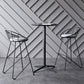 Industrial Aluminium Bar Dining Table Round Indoor Bistro Table with Engineered Wood Top Clearhalo 'Bar Furniture' 'Bar Tables' 'bar_tables' 'Furniture' 'furniture_bar_tables' 'Kitchen & Dining Furniture' 4852615
