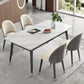 Modern Style Sintered Stone Dining Table Set 1/3/5/7 Pieces Dining Set for Home 5 Pieces: Table, 4 Beige Chairs Clearhalo 'Dining Room Sets' 'Dining Tables & Seating' 'dining_room_set' 'furn' 'furn_dining_room_set' 'Furniture' 'furniture_dining_room_set' 'Kitchen & Dining Furniture' 4852700