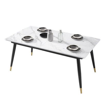 Modern Style Sintered Stone Dining Table Set 1/3/5/7 Pieces Dining Set for Home Clearhalo 'Dining Room Sets' 'Dining Tables & Seating' 'dining_room_set' 'furn' 'furn_dining_room_set' 'Furniture' 'furniture_dining_room_set' 'Kitchen & Dining Furniture' 4852708