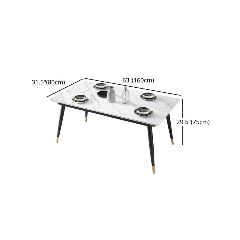 Modern Style Sintered Stone Dining Table Set 1/3/5/7 Pieces Dining Set for Home Clearhalo 'Dining Room Sets' 'Dining Tables & Seating' 'dining_room_set' 'furn' 'furn_dining_room_set' 'Furniture' 'furniture_dining_room_set' 'Kitchen & Dining Furniture' 4852722