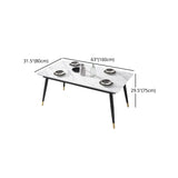 Modern Style Sintered Stone Dining Table Set 1/3/5/7 Pieces Dining Set for Home Clearhalo 'Dining Room Sets' 'Dining Tables & Seating' 'dining_room_set' 'furn' 'furn_dining_room_set' 'Furniture' 'furniture_dining_room_set' 'Kitchen & Dining Furniture' 4852722