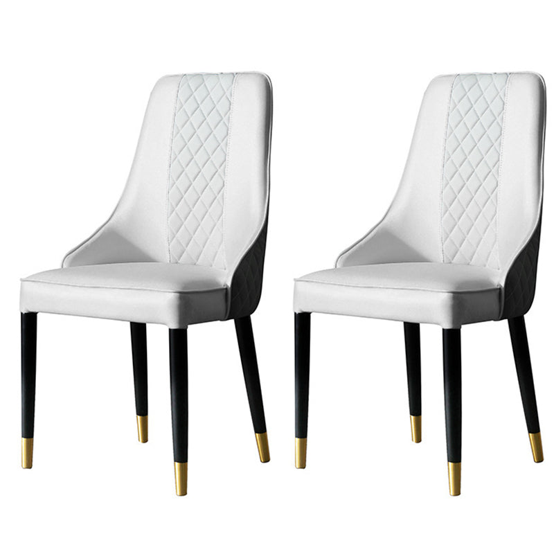 Glam Style Sintered Stone Dining Set 1/2/3/5/7 Pieces Dining Set for Dining Areas 2 White Chairs Clearhalo 'Dining Room Sets' 'Dining Tables & Seating' 'dining_room_set' 'furn' 'furn_dining_room_set' 'Furniture' 'furniture_dining_room_set' 'Kitchen & Dining Furniture' 4852741