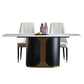Glam Style Sintered Stone Dining Set 1/2/3/5/7 Pieces Dining Set for Dining Areas 3 Pieces: Table, 2 Chairs Clearhalo 'Dining Room Sets' 'Dining Tables & Seating' 'dining_room_set' 'furn' 'furn_dining_room_set' 'Furniture' 'furniture_dining_room_set' 'Kitchen & Dining Furniture' 4852743