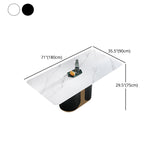 Glam Style Sintered Stone Dining Set 1/2/3/5/7 Pieces Dining Set for Dining Areas Clearhalo 'Dining Room Sets' 'Dining Tables & Seating' 'dining_room_set' 'furn' 'furn_dining_room_set' 'Furniture' 'furniture_dining_room_set' 'Kitchen & Dining Furniture' 4852751