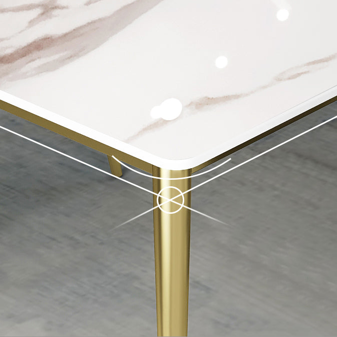 Glam Sintered Stone Dining Table Set 1/4/5/7 Pieces Dining Set Clearhalo 'Dining Room Sets' 'Dining Tables & Seating' 'dining_room_set' 'furn' 'furn_dining_room_set' 'Furniture' 'furniture_dining_room_set' 'Kitchen & Dining Furniture' 4852763