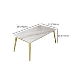 Glam Sintered Stone Dining Table Set 1/4/5/7 Pieces Dining Set Clearhalo 'Dining Room Sets' 'Dining Tables & Seating' 'dining_room_set' 'furn' 'furn_dining_room_set' 'Furniture' 'furniture_dining_room_set' 'Kitchen & Dining Furniture' 4852767