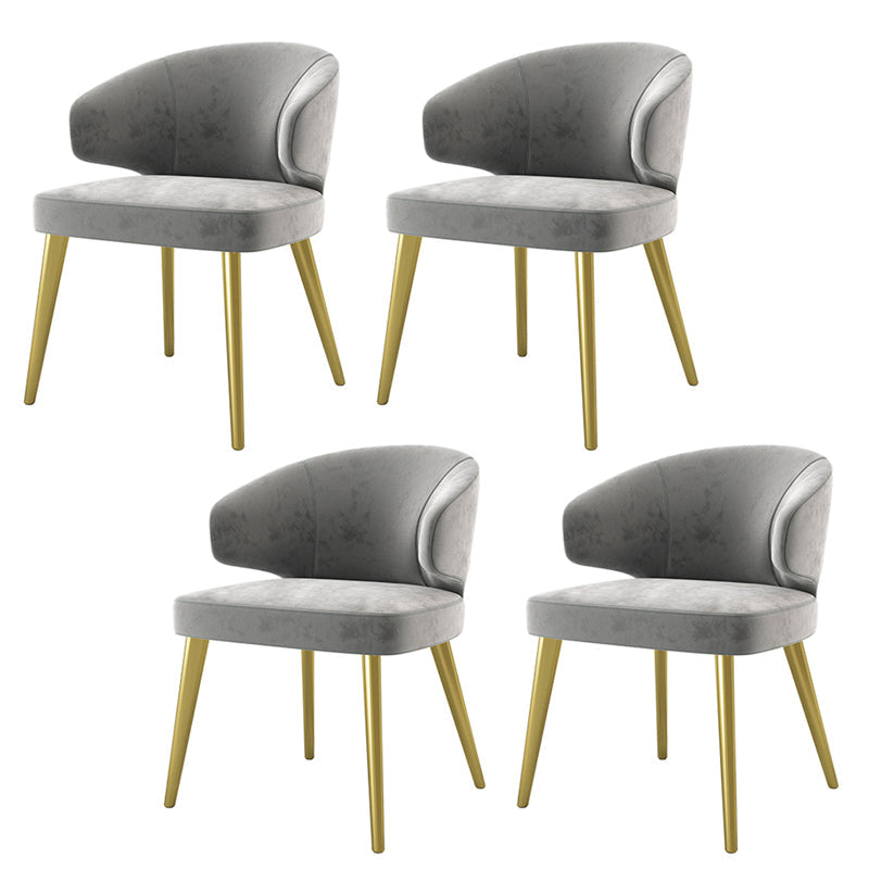 Glam White Sintered Stone Dining Table Set 1/4/5/7 Pieces Dining Set 4 Grey Chairs Clearhalo 'Dining Room Sets' 'Dining Tables & Seating' 'dining_room_set' 'furn' 'furn_dining_room_set' 'Furniture' 'furniture_dining_room_set' 'Kitchen & Dining Furniture' 4852772