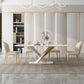 Glam Style Sintered Stone Dining Set 1/4/5/7/9 Pieces Dining Set Clearhalo 'Dining Room Sets' 'Dining Tables & Seating' 'dining_room_set' 'furn' 'furn_dining_room_set' 'Furniture' 'furniture_dining_room_set' 'Kitchen & Dining Furniture' 4852787