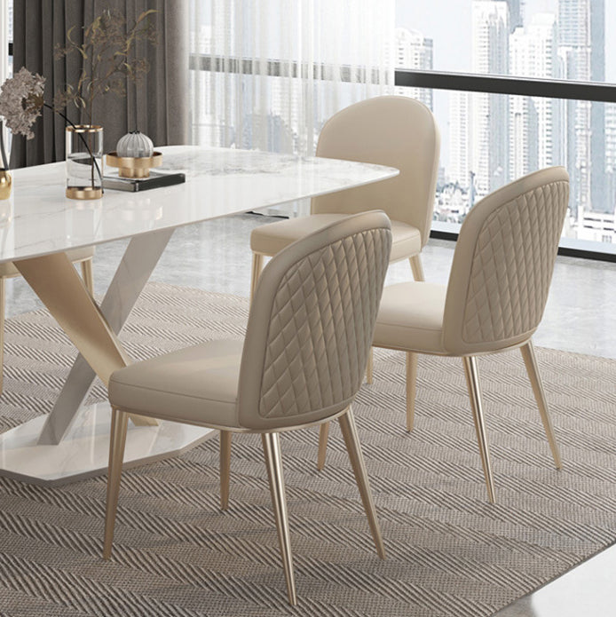 Glam Style Sintered Stone Dining Set 1/4/5/7/9 Pieces Dining Set Clearhalo 'Dining Room Sets' 'Dining Tables & Seating' 'dining_room_set' 'furn' 'furn_dining_room_set' 'Furniture' 'furniture_dining_room_set' 'Kitchen & Dining Furniture' 4852796
