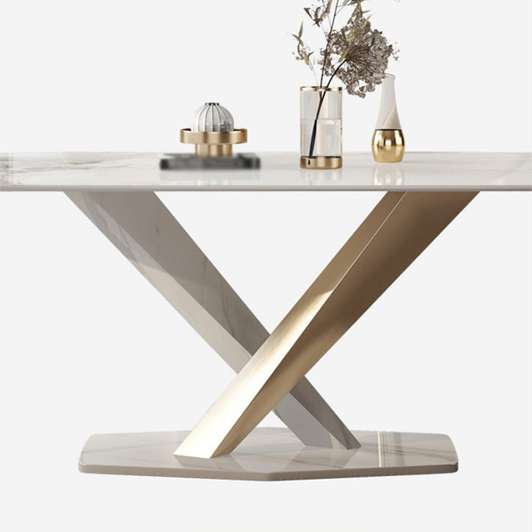 Glam Style Sintered Stone Dining Set 1/4/5/7/9 Pieces Dining Set Clearhalo 'Dining Room Sets' 'Dining Tables & Seating' 'dining_room_set' 'furn' 'furn_dining_room_set' 'Furniture' 'furniture_dining_room_set' 'Kitchen & Dining Furniture' 4852797