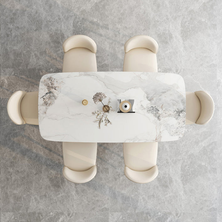 Glam Style Sintered Stone Dining Set 1/4/5/7/9 Pieces Dining Set Clearhalo 'Dining Room Sets' 'Dining Tables & Seating' 'dining_room_set' 'furn' 'furn_dining_room_set' 'Furniture' 'furniture_dining_room_set' 'Kitchen & Dining Furniture' 4852799