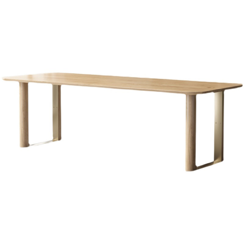 Modern Solid Wood Dining Table Set 1/4/5/7 Pieces Dining Set for Home Use Wood 102"L x 35"W Clearhalo 'Dining Room Sets' 'Dining Tables & Seating' 'dining_room_set' 'furn' 'furn_dining_room_set' 'Furniture' 'furniture_dining_room_set' 'Kitchen & Dining Furniture' 4852809