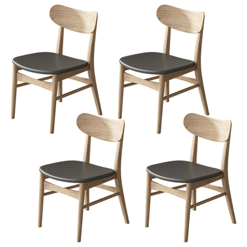Modern Solid Wood Dining Table Set 1/4/5/7 Pieces Dining Set for Home Use 4 Wood Chairs Clearhalo 'Dining Room Sets' 'Dining Tables & Seating' 'dining_room_set' 'furn' 'furn_dining_room_set' 'Furniture' 'furniture_dining_room_set' 'Kitchen & Dining Furniture' 4852810