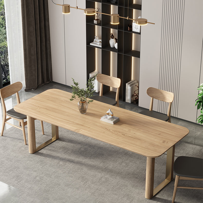 Modern Solid Wood Dining Table Set 1/4/5/7 Pieces Dining Set for Home Use Clearhalo 'Dining Room Sets' 'Dining Tables & Seating' 'dining_room_set' 'furn' 'furn_dining_room_set' 'Furniture' 'furniture_dining_room_set' 'Kitchen & Dining Furniture' 4852816