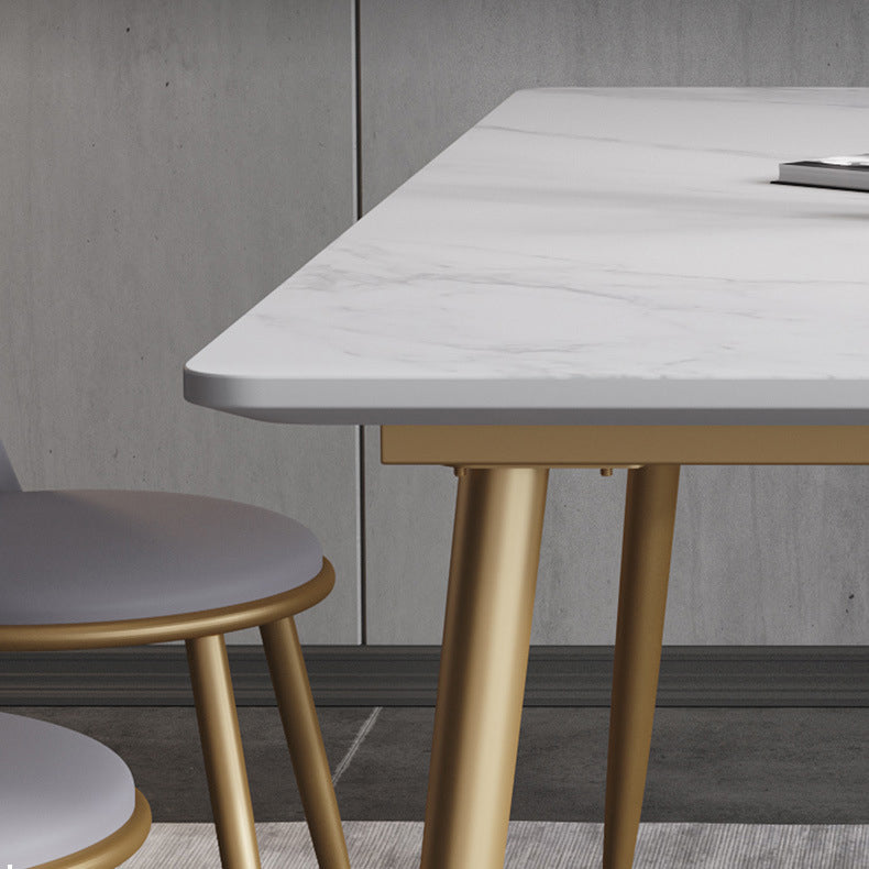 Glam Style Sintered Stone Dining Set 1/2/5/7 Pieces Dining Set for Dining Areas Clearhalo 'Dining Room Sets' 'Dining Tables & Seating' 'dining_room_set' 'furn' 'furn_dining_room_set' 'Furniture' 'furniture_dining_room_set' 'Kitchen & Dining Furniture' 4852832