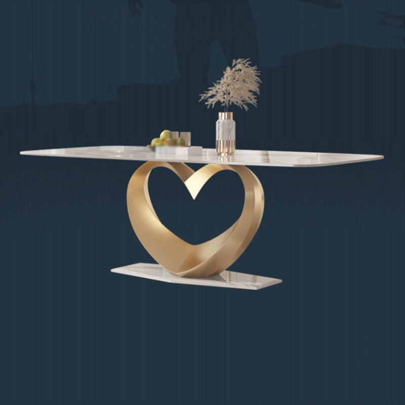 Luxury Sintered Stone Top Dining Set Rectangle 1/4/5/7/9 Pieces Dining Table with Chairs White 70.9"L x 35.4"W Clearhalo 'Dining Room Sets' 'Dining Tables & Seating' 'dining_room_set' 'furn' 'furn_dining_room_set' 'Furniture' 'furniture_dining_room_set' 'Kitchen & Dining Furniture' 4852847