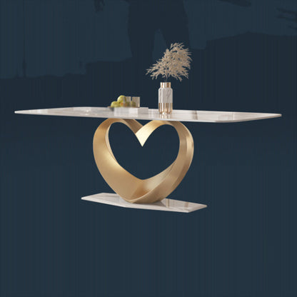 Luxury Sintered Stone Top Dining Set Rectangle 1/4/5/7/9 Pieces Dining Table with Chairs White 70.9"L x 35.4"W Clearhalo 'Dining Room Sets' 'Dining Tables & Seating' 'dining_room_set' 'furn' 'furn_dining_room_set' 'Furniture' 'furniture_dining_room_set' 'Kitchen & Dining Furniture' 4852847