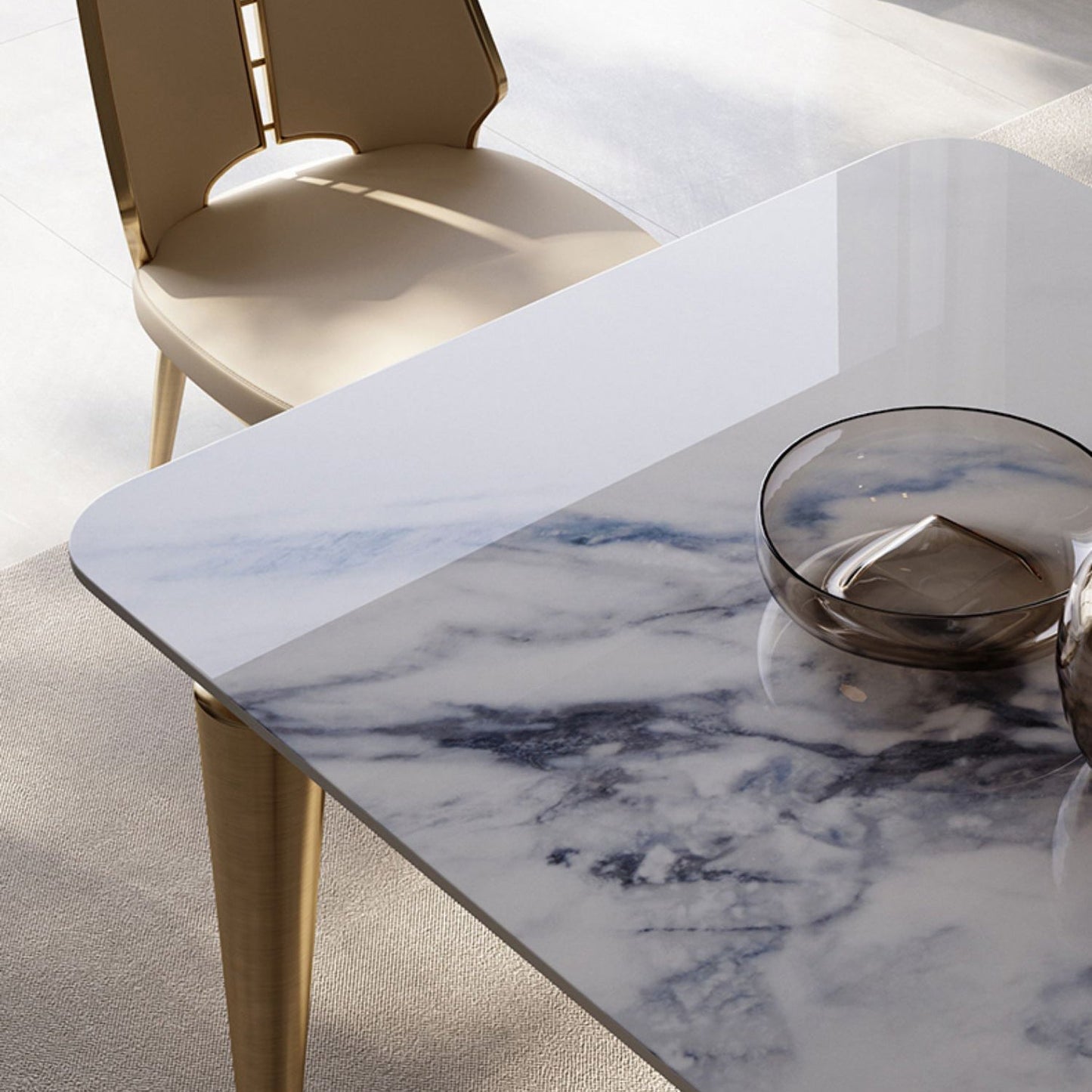 Designer Style Sintered Stone Dining Set Rectangle 1/4/7 Pieces Dining Table with Chairs Clearhalo 'Dining Room Sets' 'Dining Tables & Seating' 'dining_room_set' 'furn' 'furn_dining_room_set' 'Furniture' 'furniture_dining_room_set' 'Kitchen & Dining Furniture' 4852870