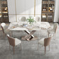 Nordic Sintered Stone Dining Set 1/4/5/7 Pieces Rectangle Dining Table with Chairs 7 Pieces: Table, 6 Chairs Clearhalo 'Dining Room Sets' 'Dining Tables & Seating' 'dining_room_set' 'furn' 'furn_dining_room_set' 'Furniture' 'furniture_dining_room_set' 'Kitchen & Dining Furniture' 4852879