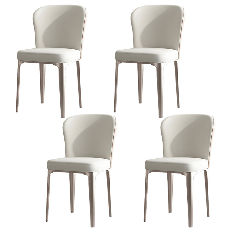 Nordic Sintered Stone Dining Set 1/4/5/7 Pieces Rectangle Dining Table with Chairs 4 White Chairs Clearhalo 'Dining Room Sets' 'Dining Tables & Seating' 'dining_room_set' 'furn' 'furn_dining_room_set' 'Furniture' 'furniture_dining_room_set' 'Kitchen & Dining Furniture' 4852881