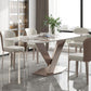 Nordic Sintered Stone Dining Set 1/4/5/7 Pieces Rectangle Dining Table with Chairs 5 Pieces: Table, 4 Chairs Clearhalo 'Dining Room Sets' 'Dining Tables & Seating' 'dining_room_set' 'furn' 'furn_dining_room_set' 'Furniture' 'furniture_dining_room_set' 'Kitchen & Dining Furniture' 4852883