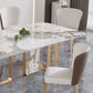 Luxury Sintered Stone Top Dining Set 1/4/5/7 Pieces Dining Table with Chairs Clearhalo 'Dining Room Sets' 'Dining Tables & Seating' 'dining_room_set' 'furn' 'furn_dining_room_set' 'Furniture' 'furniture_dining_room_set' 'Kitchen & Dining Furniture' 4852920