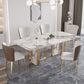 Luxury Sintered Stone Top Dining Set 1/4/5/7 Pieces Dining Table with Chairs Clearhalo 'Dining Room Sets' 'Dining Tables & Seating' 'dining_room_set' 'furn' 'furn_dining_room_set' 'Furniture' 'furniture_dining_room_set' 'Kitchen & Dining Furniture' 4852922
