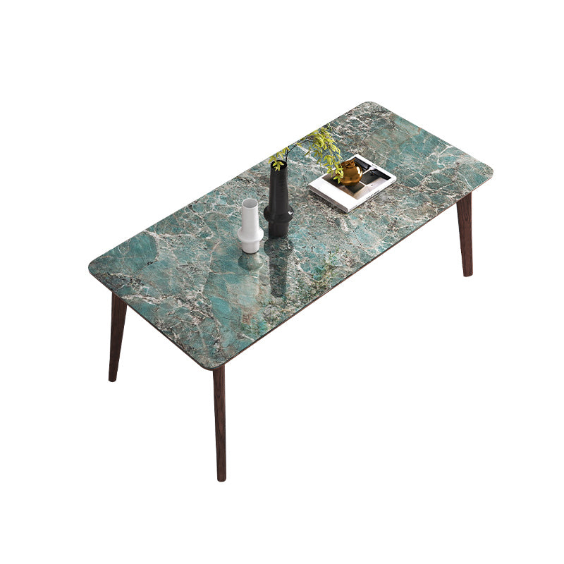 Modern Sintered Stone Top Dining Set 1/4/5/7 Pieces Walnut Dining Table with Chairs Clearhalo 'Dining Room Sets' 'Dining Tables & Seating' 'dining_room_set' 'furn' 'furn_dining_room_set' 'Furniture' 'furniture_dining_room_set' 'Kitchen & Dining Furniture' 4852942
